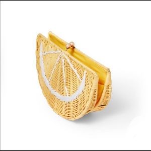 Tabitha Brown for Target : Geometric Rattan Clutch Handbag - yellow